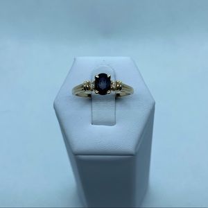 10k garnet and diamonds ring
